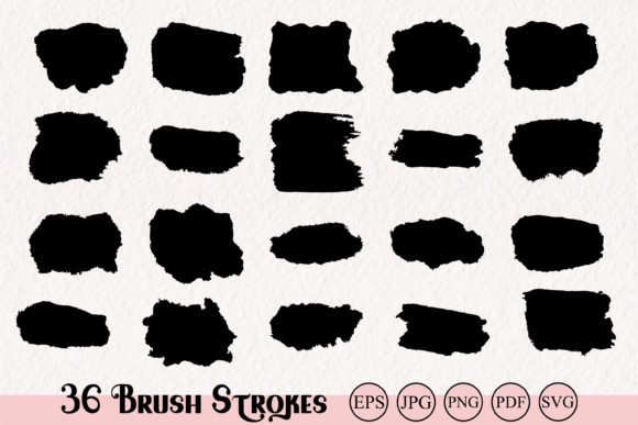 Black Brush Strokes Bundle: Textures & Graphics for Authentic Local Branding