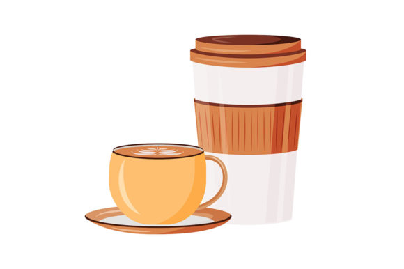 Caffeine Drinks Cartoon Vector for Graphics and Illustrations