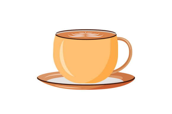 Cappuccino Cartoon Vector Illustration: Graphics & Illustrations