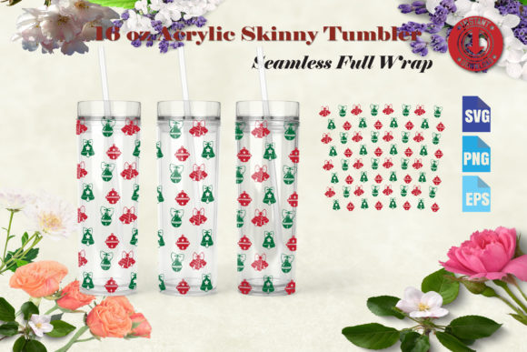 Christmas 16oz Skinny Maars Tumblers Graphics and Crafts
