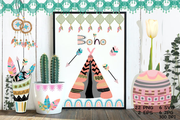 Colorful Boho Graphics & Illustrations
