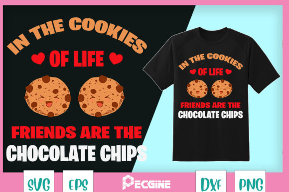 Cute Cookies Couple for BFF Graphics & T-Shirt Designs