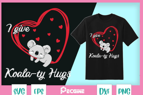 Koala Valentines I Give Koala-ty Hugs Graphics