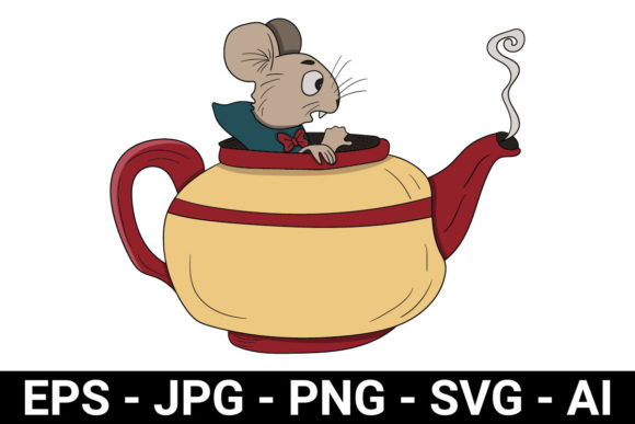 Mouse in a Teapot: Playful Illustrations & Graphics for Editorial Use
