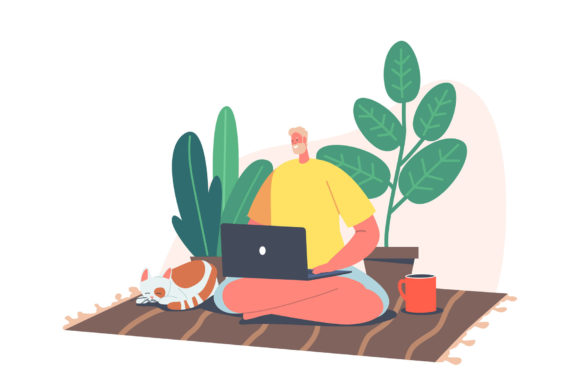 Remote Freelance Work Illustrations